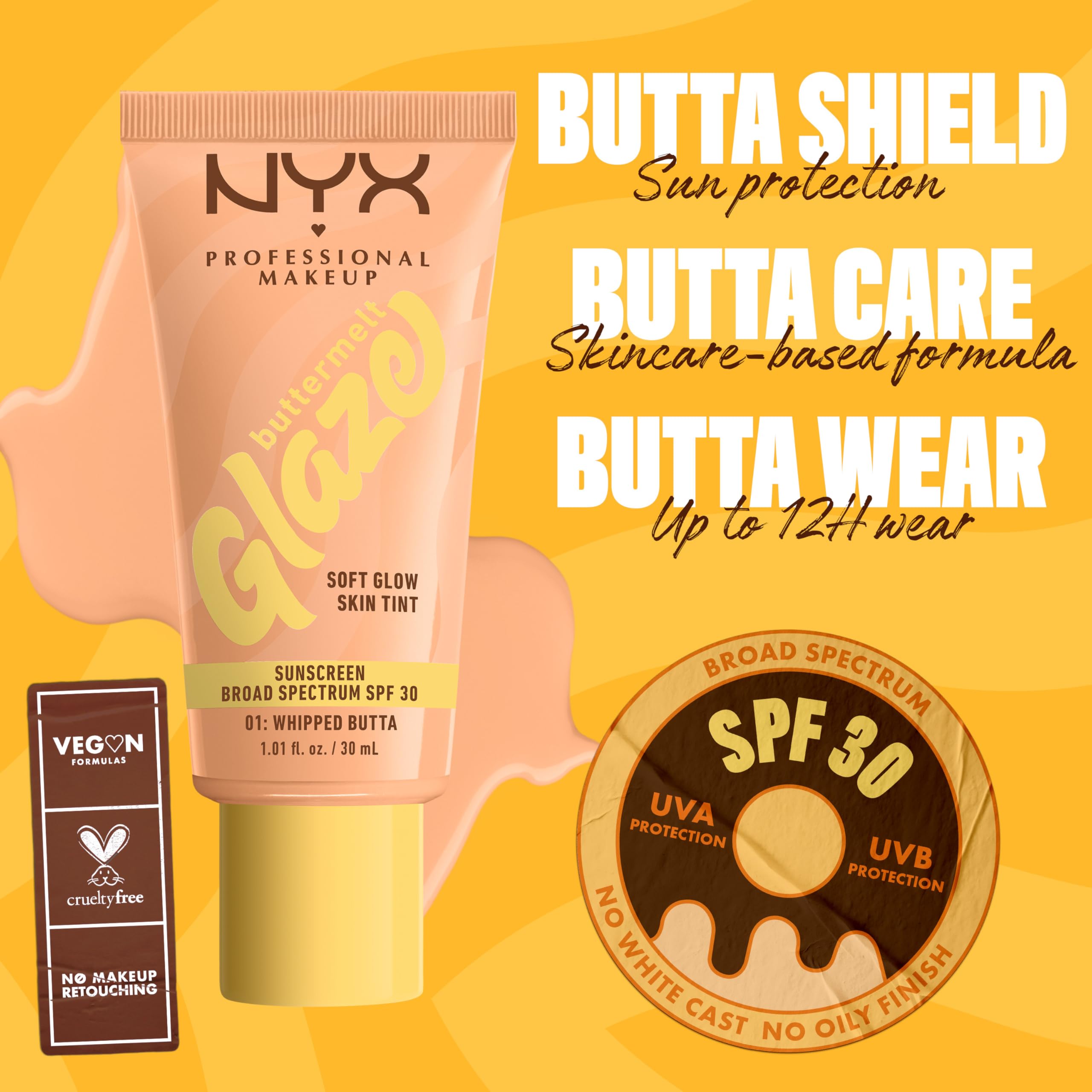 Niacinamide-infused glaze closeup highlights gentle skin evening effect.