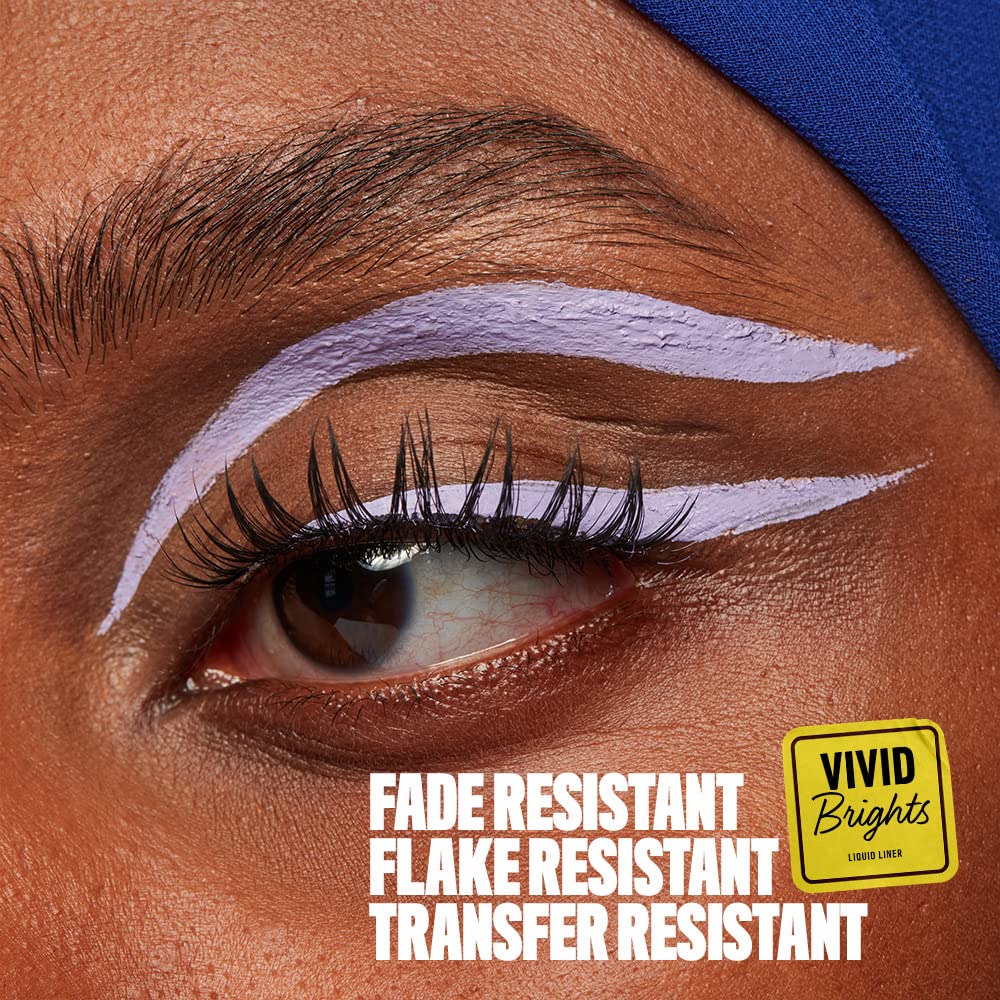 NYX Vivid Brights Lilac Pink precise-tip close-up for clean wings
