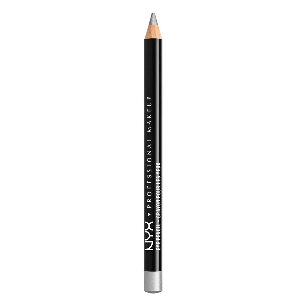 NYX Slim Eye Pencil Silver cap offers precise line with smooth glide.