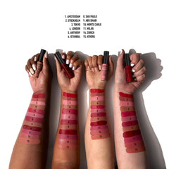 NYX Soft Matte Lip Cream Stockholm packaging with cruelty-free branding and travel-friendly design.
