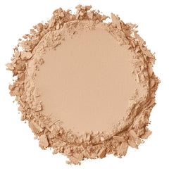 NYX Stay Matte powder applied with a makeup brush for light, natural coverage.