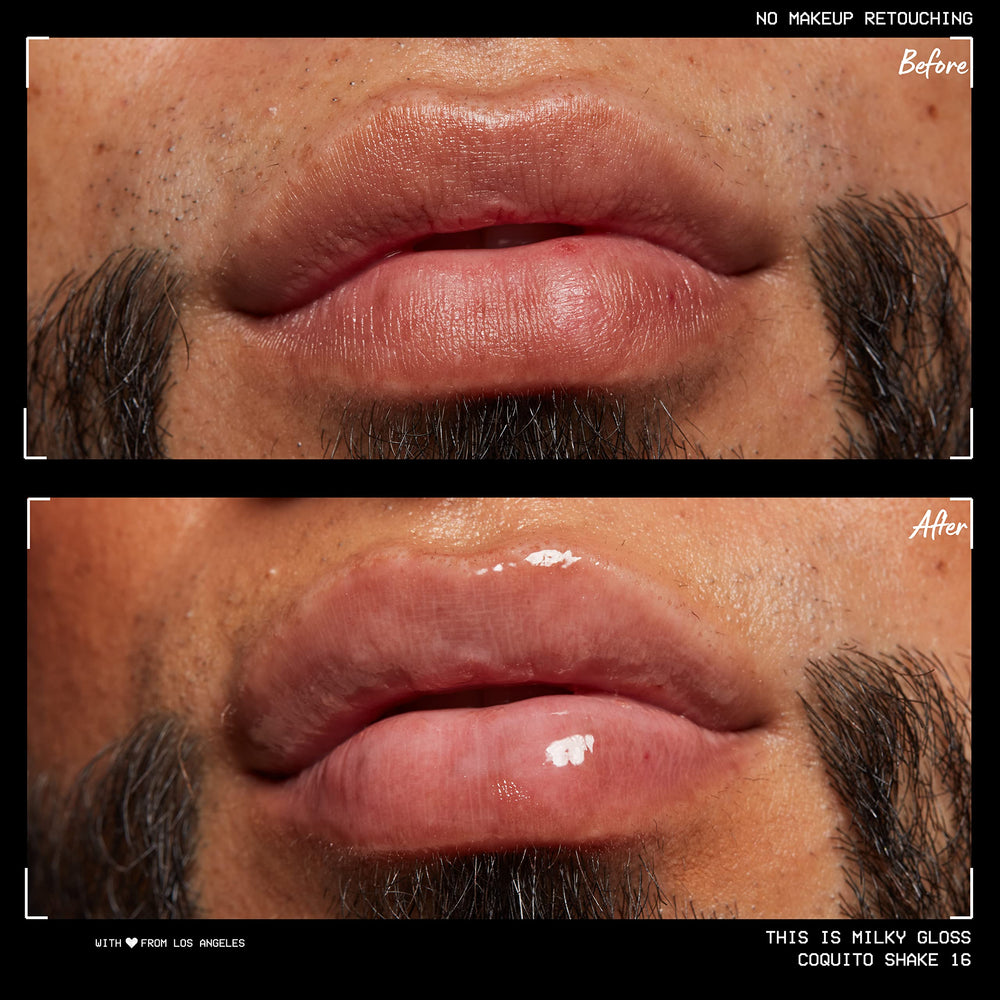 NYX This Is Milky Gloss milkshake flavor close-up with sweet scent