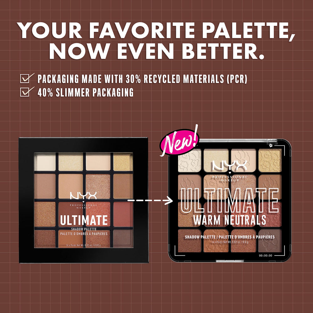 NYX Professional Makeup Ultimate Shadow Palette compact packaging keeps the look portable.