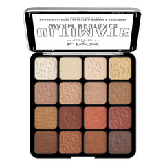 NYX Professional Makeup Ultimate Shadow Palette open pan showing rich pigments for bold color payoff.