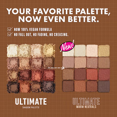 NYX Professional Makeup Ultimate Shadow Palette swatch displays matte, satin, and metallic finishes.