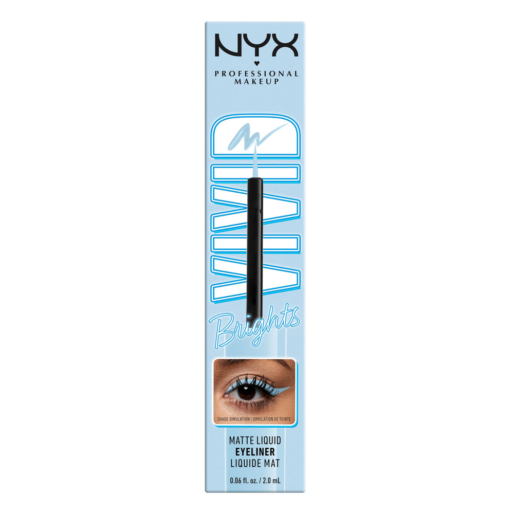 NYX Vivid Brights Blue Thang two-color look idea