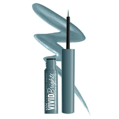 NYX Vivid Brights Cyan Simp bottle close-up for bold, fade-resistant color.