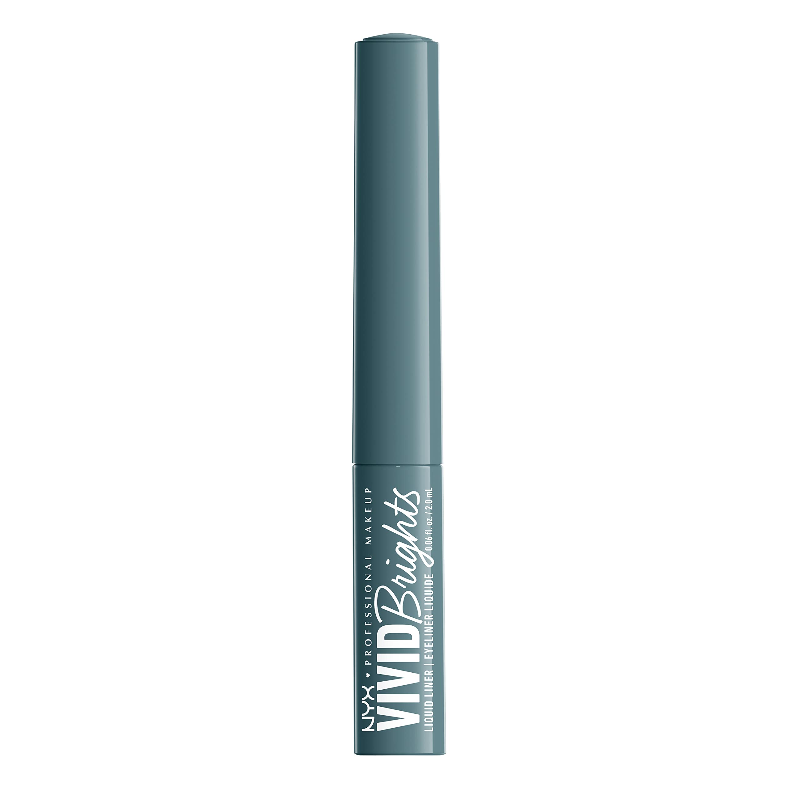 NYX Vivid Brights Cyan Simp matte finish swatch on skin.