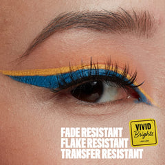 Nyx Vivid Brights yellow liner tip detail highlights ultra-thin brush for clean wings
