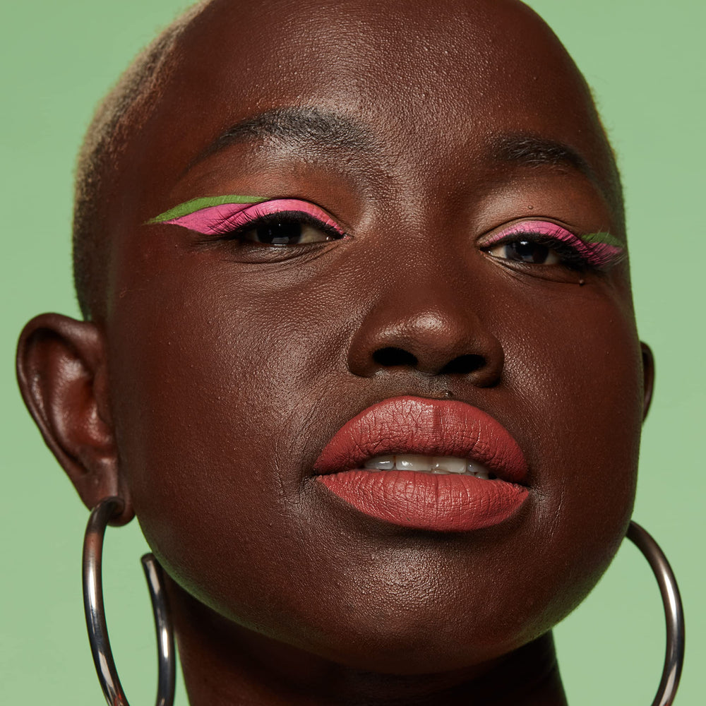 NYX Vivid Brights matte pigment swatches show vivid color.