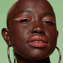 NYX Vivid Brights matte pigment swatches show vivid color.