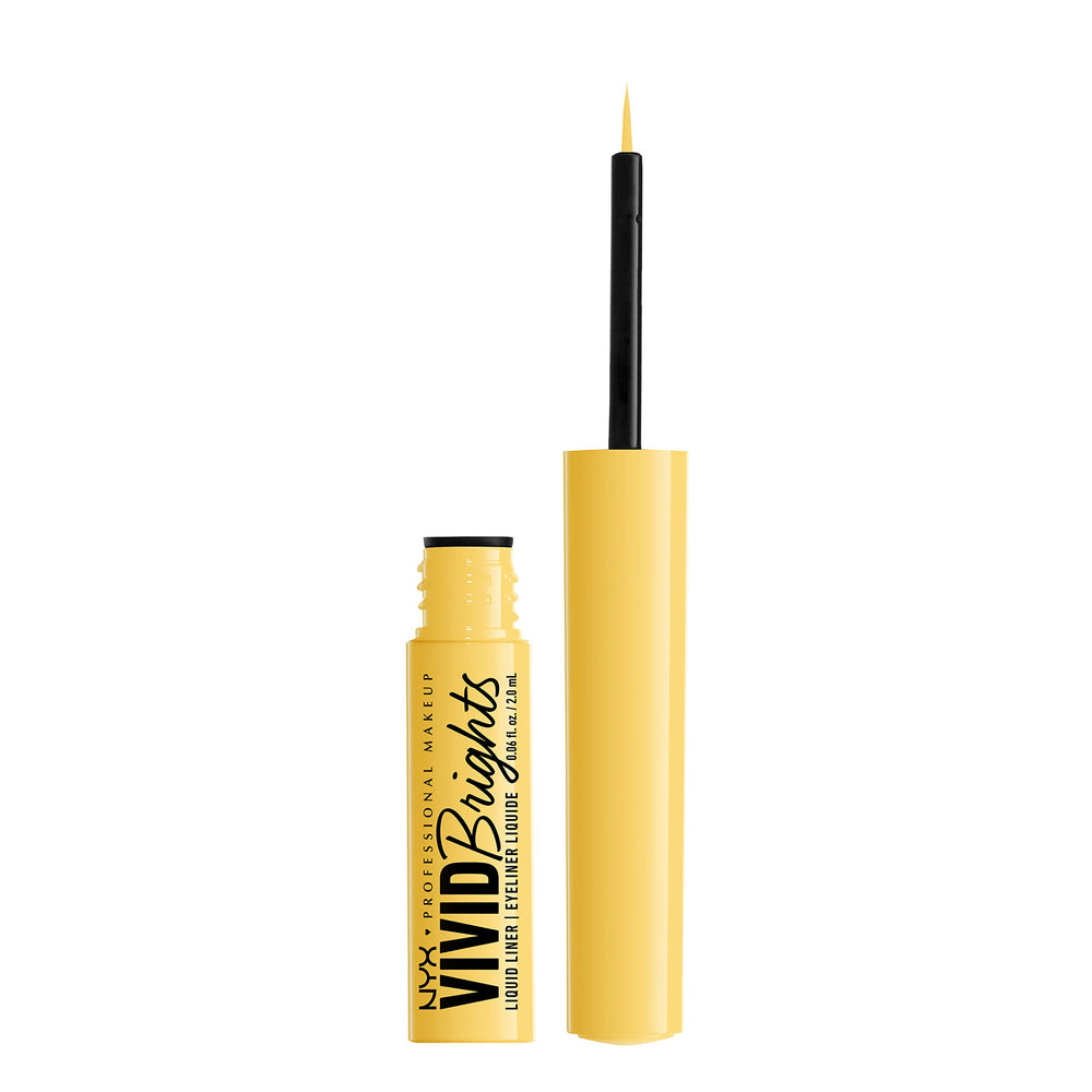 Nyx yellow shade appears highly pigmented with a single swipe