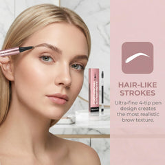 NyxaraJH 4-Tip Eyebrow Pen tip close-up, hair-like strokes for natural brows