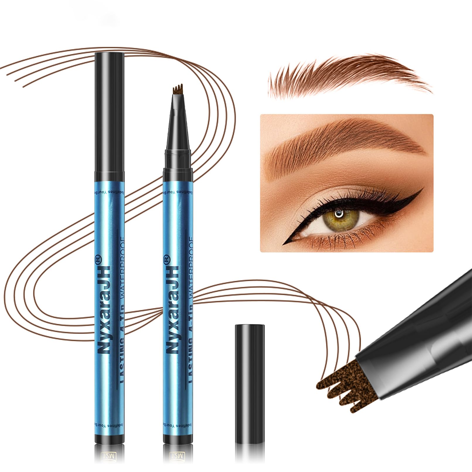 NyxaraJH fine-tip control supports delicate or bold eyebrow arches.