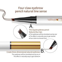 NyxaraJH liquid eyebrow-pen application for realistic, hair-like strokes.