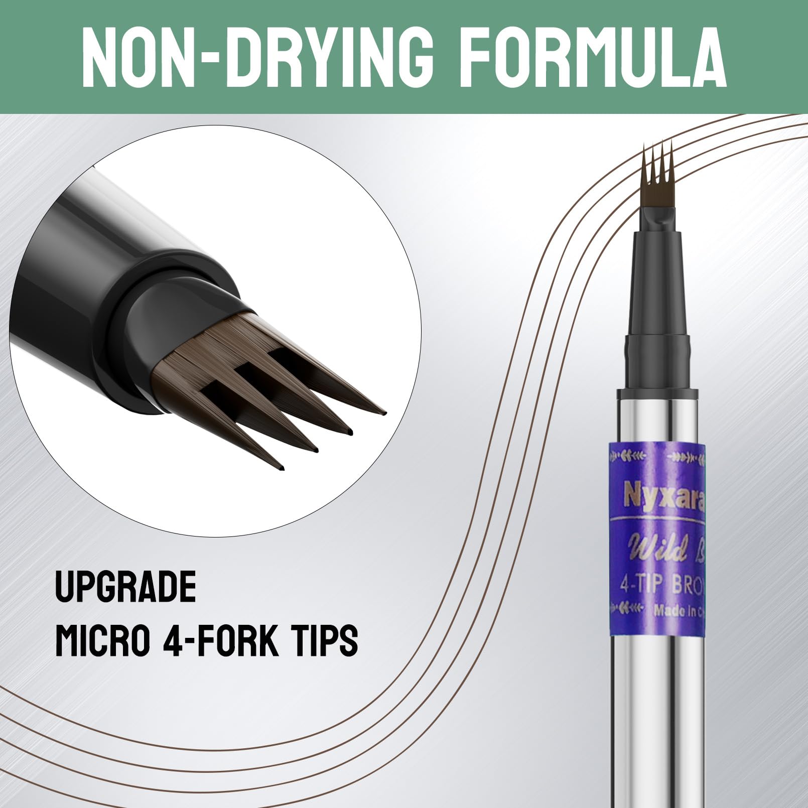 NyxaraJH brow pen dries in minutes to prevent smudging