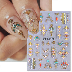 NZRAESTRS two-sheet sun and moon nail stickers for creative DIY