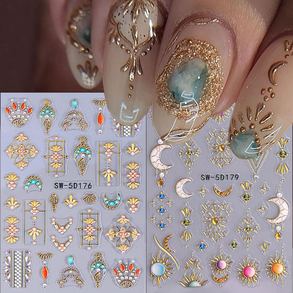 NZRAESTRS bohemian decals fit natural or artificial nails easily