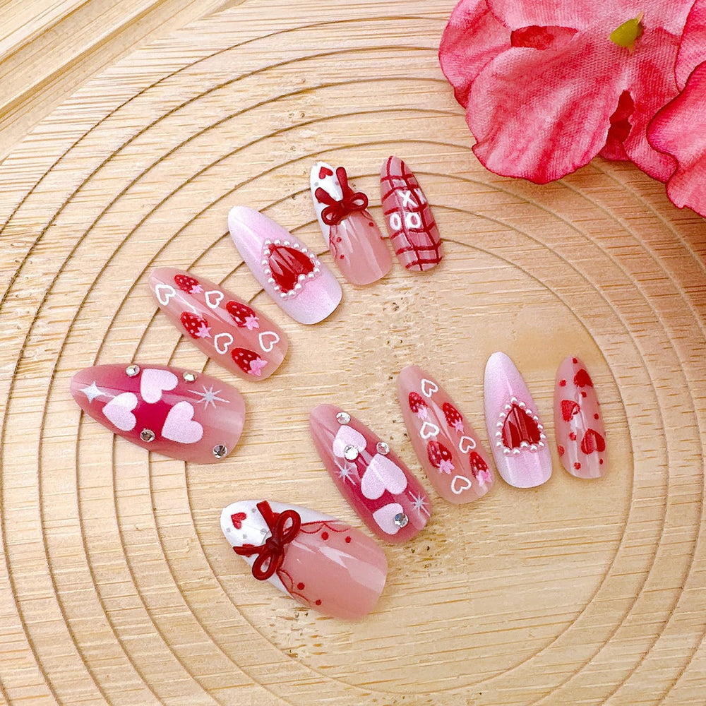 NZRAESTRS glue-on nails for easy application and removal at home