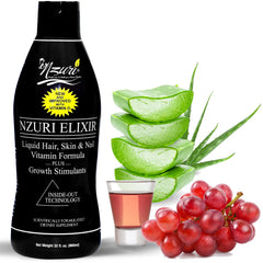 Nzuri Elixir bottle pour demonstrates easy daily consumption