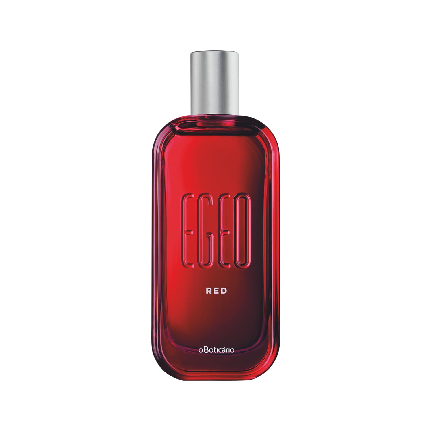 O BOTICARIO Egeo Red bottle pour highlights vibrant notes for everyday wear.