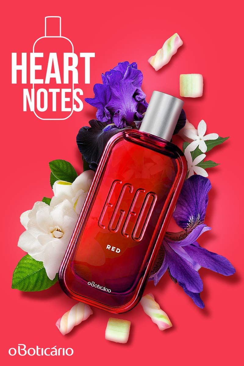 O BOTICARIO Egeo Red flacon closeup reveals cedar-vanilla warmth.