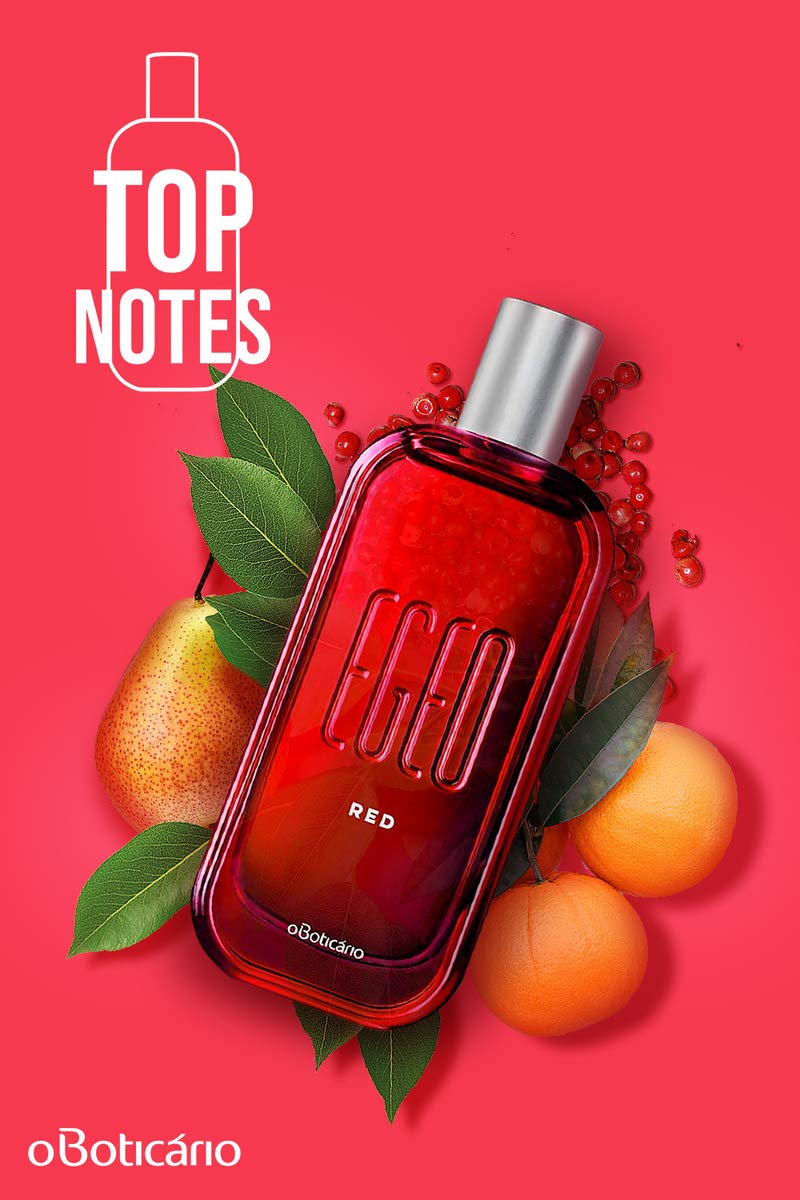 O BOTICARIO Egeo Red spray on wrist delivers long-lasting freshness.