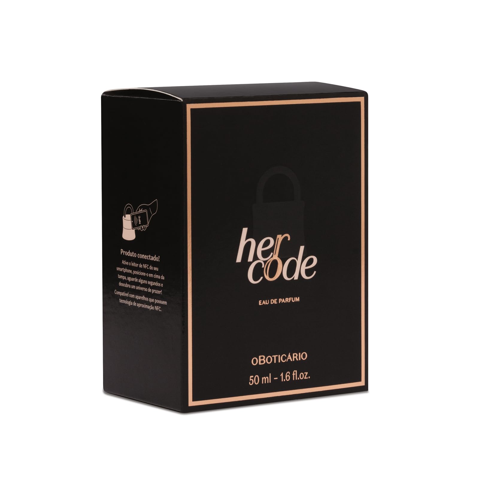 O Boticário Her Code jasmine note closeup communicates sensual sophistication.