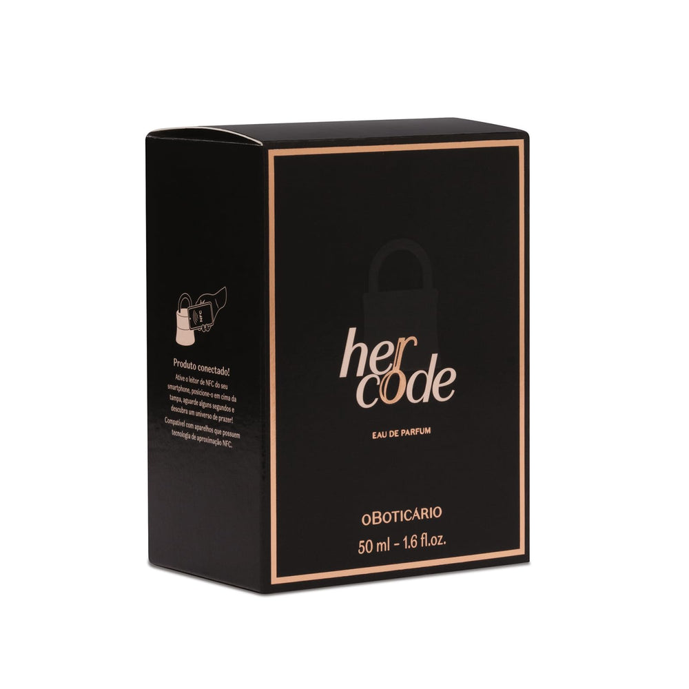 O Boticário Her Code jasmine note closeup communicates sensual sophistication.