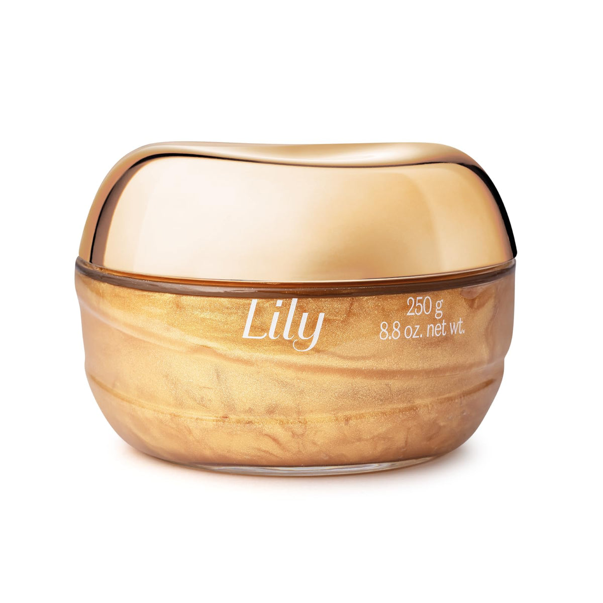 O BOTICÁRIO Lily shimmering gel bottle glow for radiant skin.