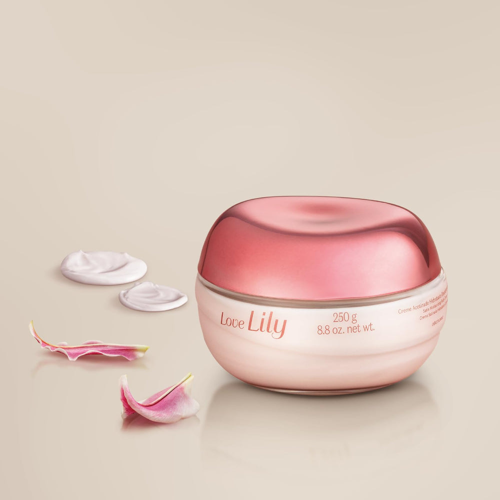 O BOTICARIO Love Lily satin cream cap lid with premium packaging