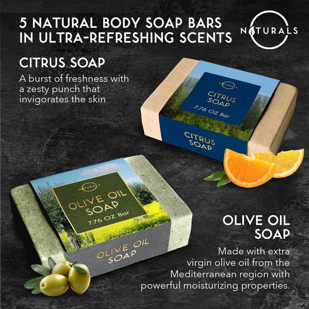 O Naturals African Black Soap bar close-up with natural ingredients for cleansing needs.