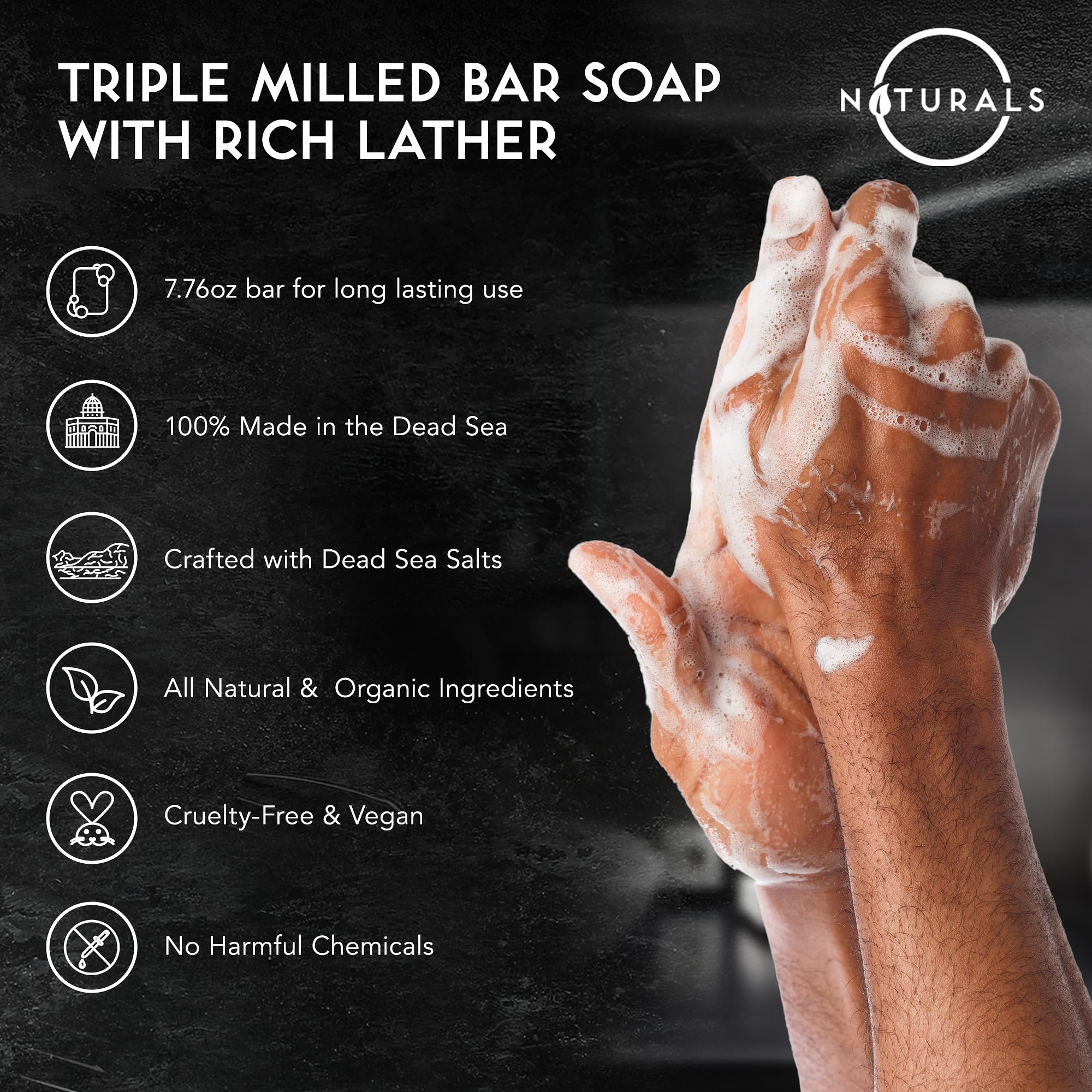 O Naturals gift box for men soap set presented in elegant packaging.