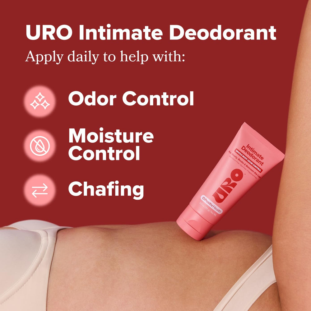 O Positiv URO cream application on clean skin for odor control