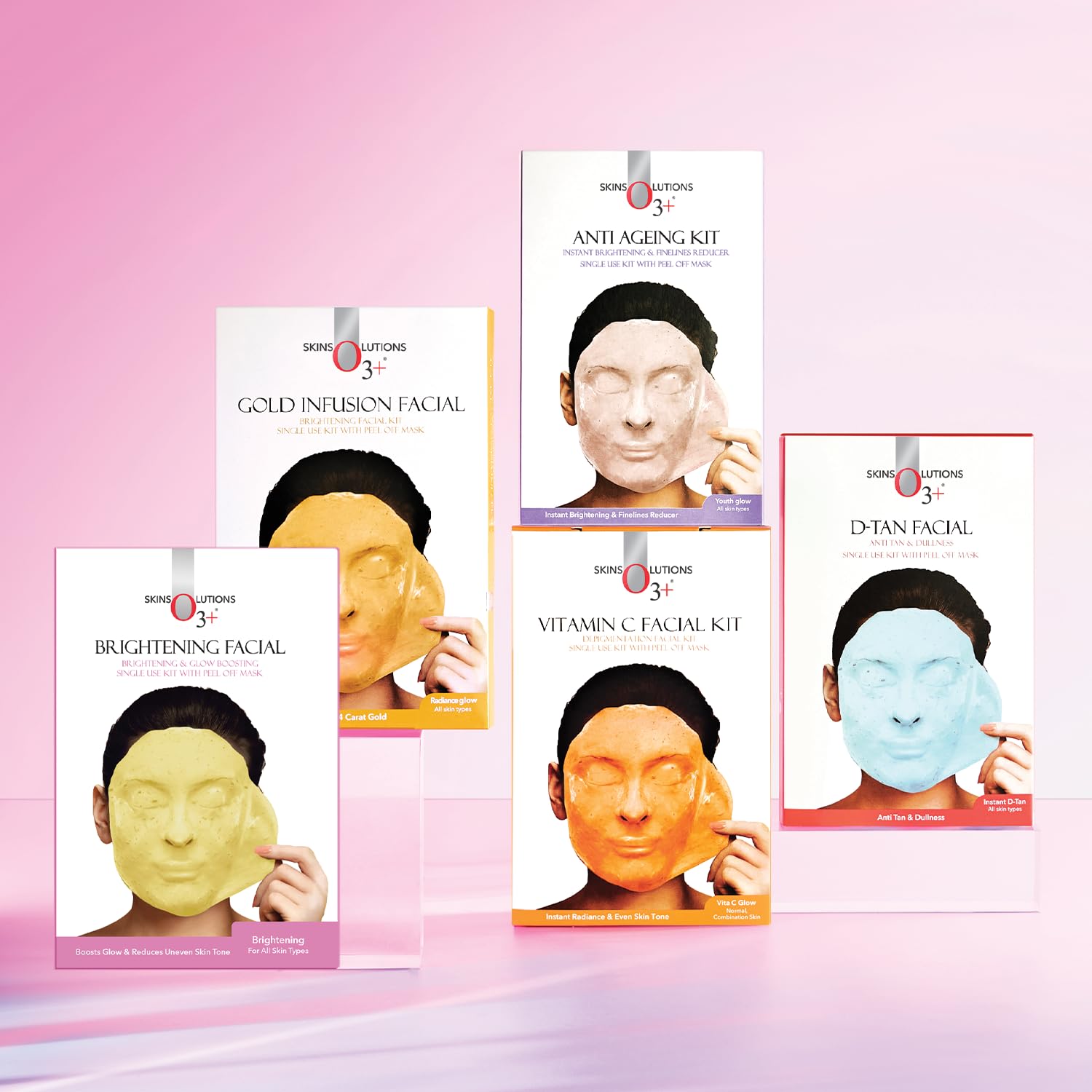 O3+ Vitamin C facial kit finished glow after use.