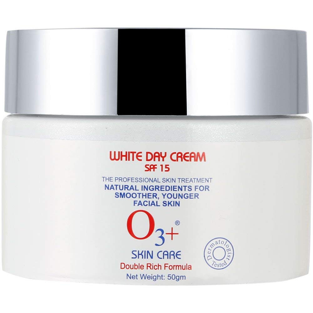 O3+ SPF 15 Day Cream application on clean skin demonstrates quick absorption