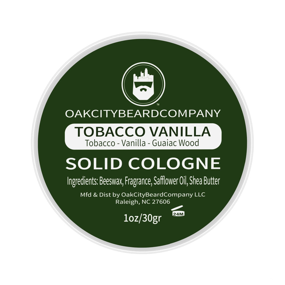 Oak City Beard Company solid cologne with guaiac wood note for refined scent