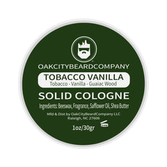 Oak City Beard Company solid cologne with guaiac wood note for refined scent