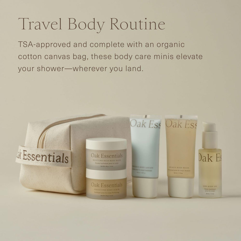 Oak Essentials Awaken Body Wash bottle ready for a refreshing cleanse.