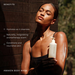 Oak Essentials Awaken with rice bran extract providing antioxidant-rich skin nourishment