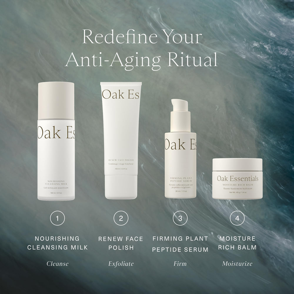 Oak Essentials brand logo, trusted clean beauty standard.