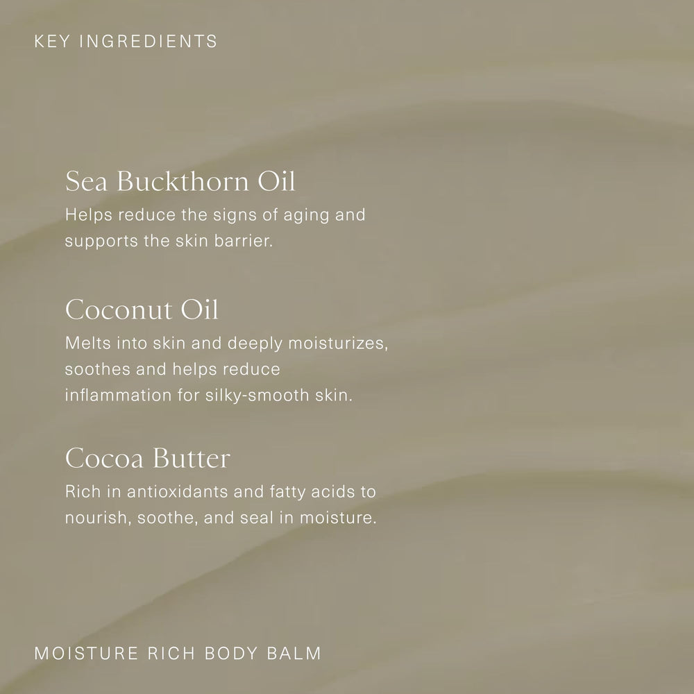 Oak Essentials Cocoa Butter cream swatch illustrating rich hydration for dry skin.