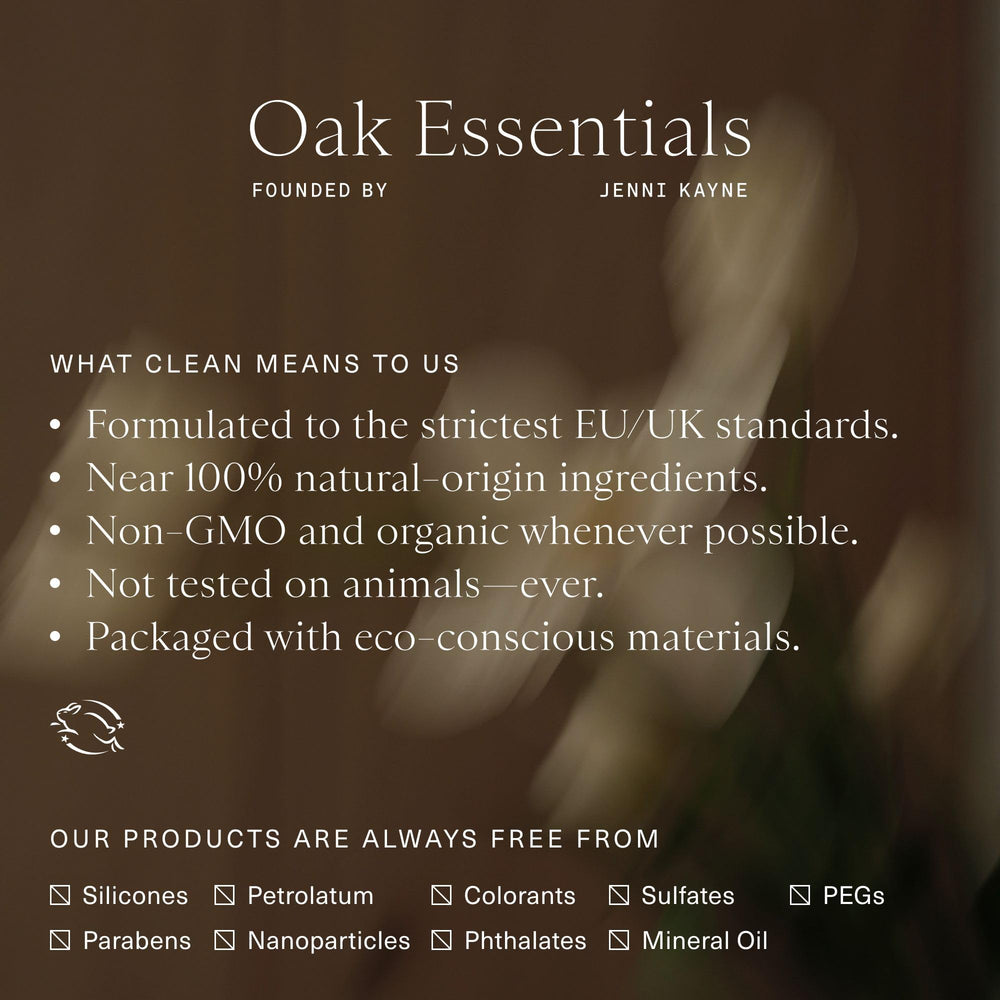 Oak Essentials cruelty-free packaging reflecting sustainable practices
