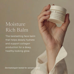 Oak Essentials Moisture Rich Balm being spread for melt-into-oil hydration.