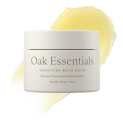 Oak Essentials Moisture Rich Balm jar ready for daily hydration.