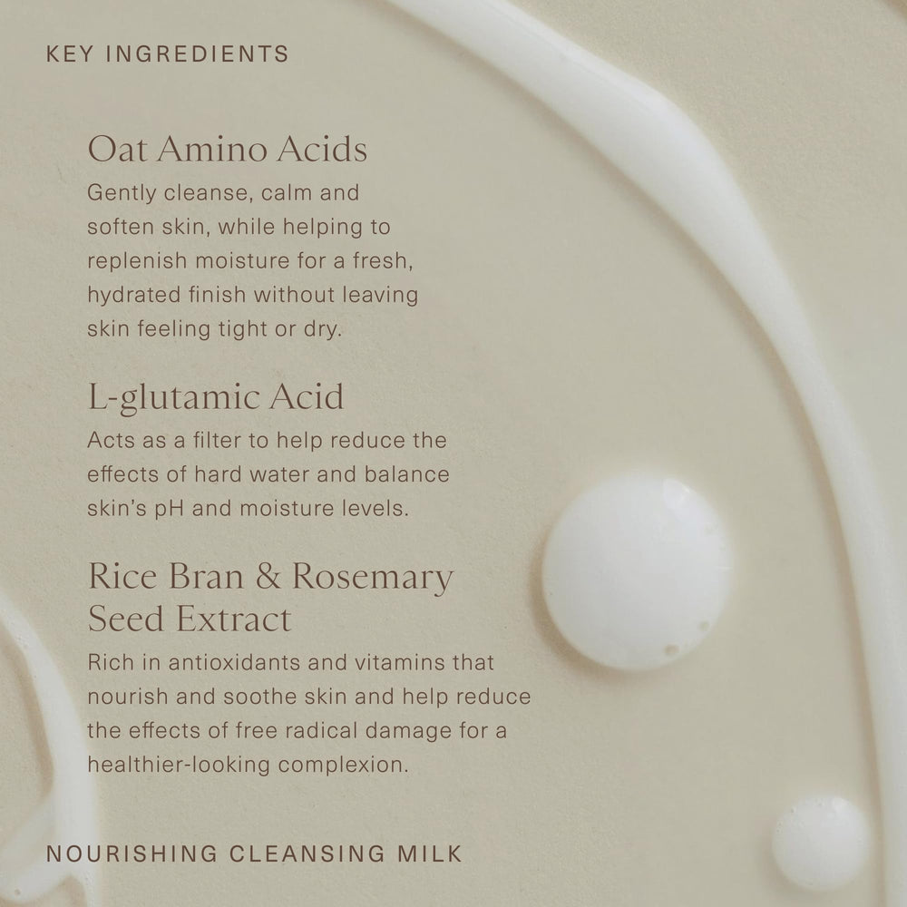Creamy texture of Oak Essentials cleanser surrounding skin during cleansing.