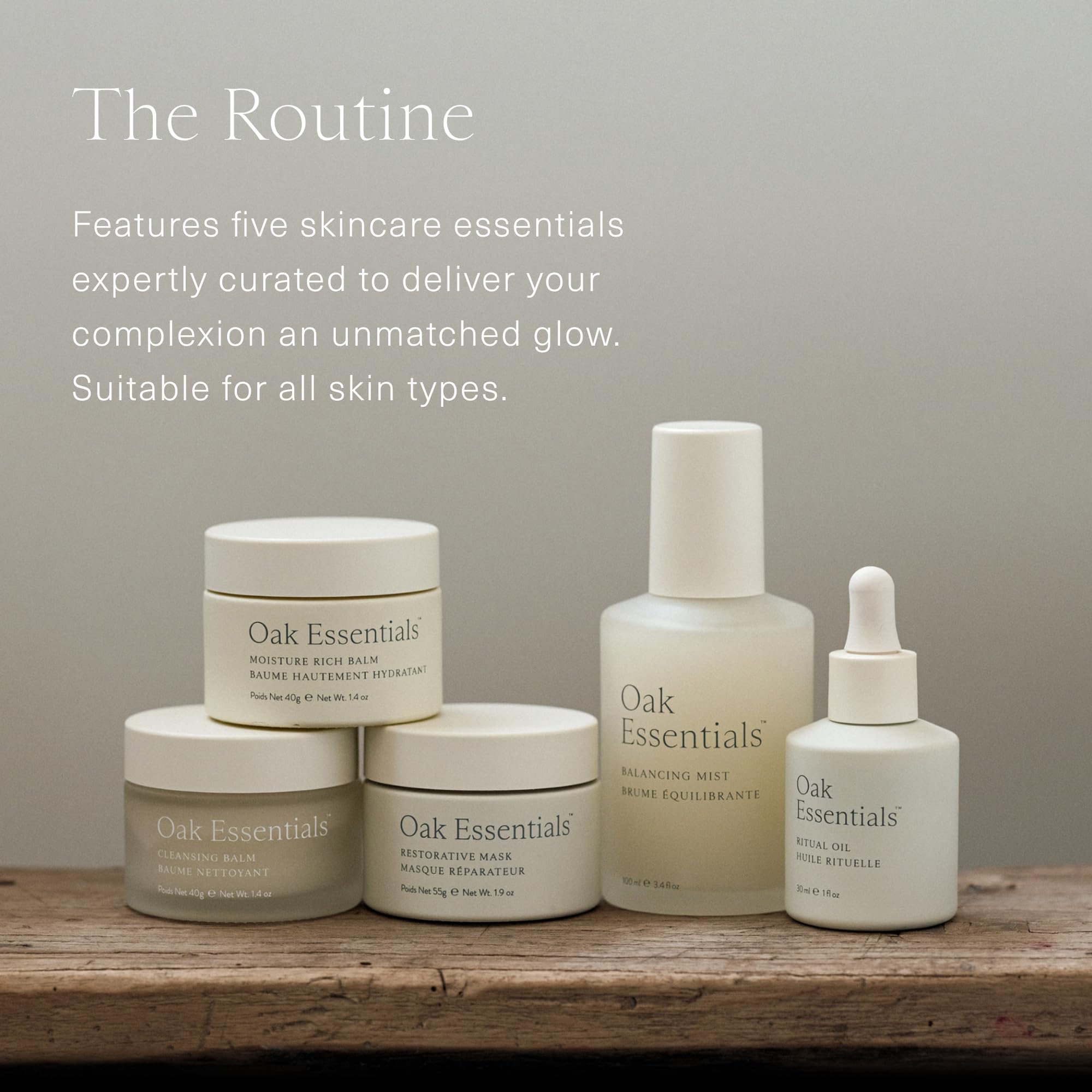 Oak Essentials restorative mask jar for nourishing treatment that smooths texture