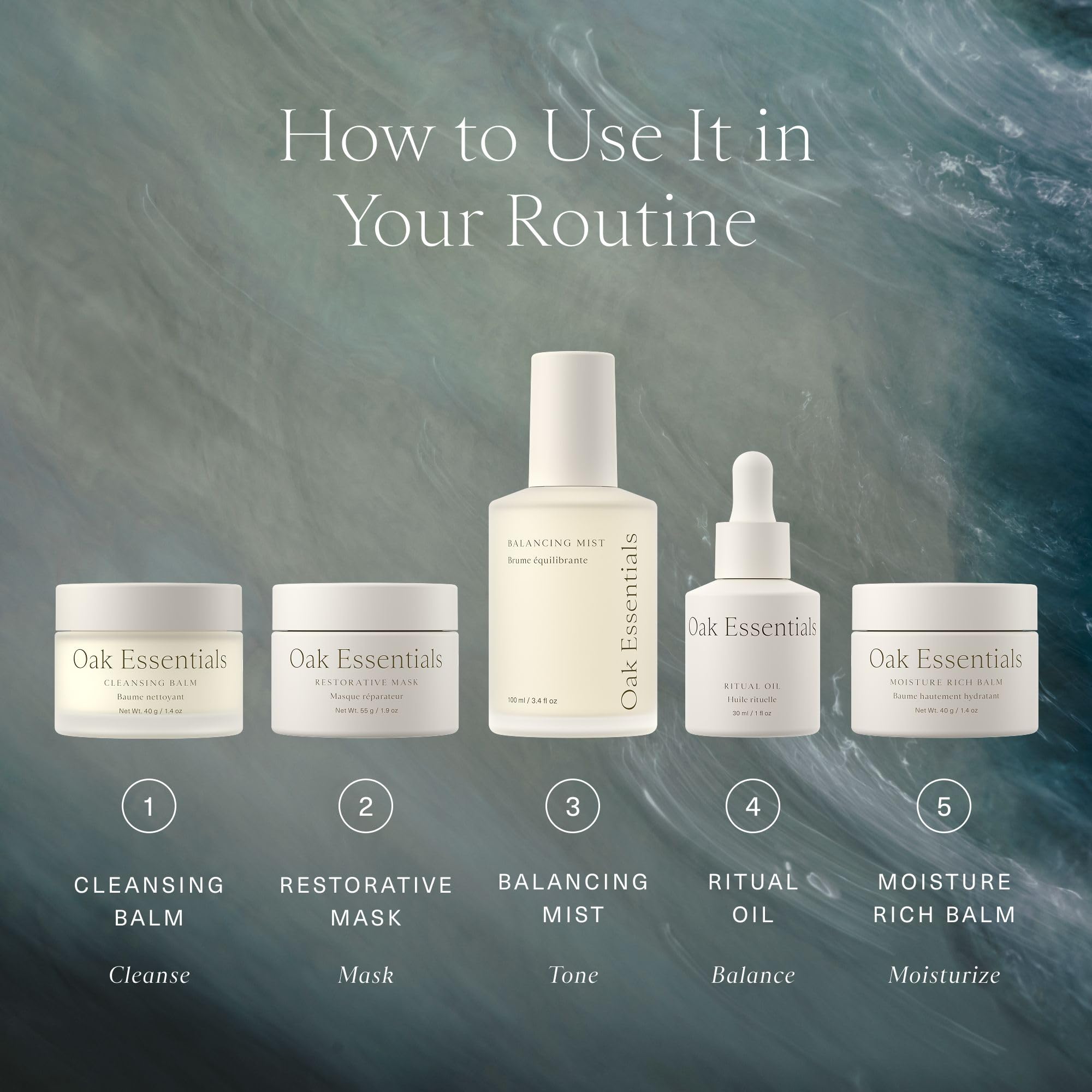 Oak Essentials skin balance shot suggests reduced redness and luminous glow
