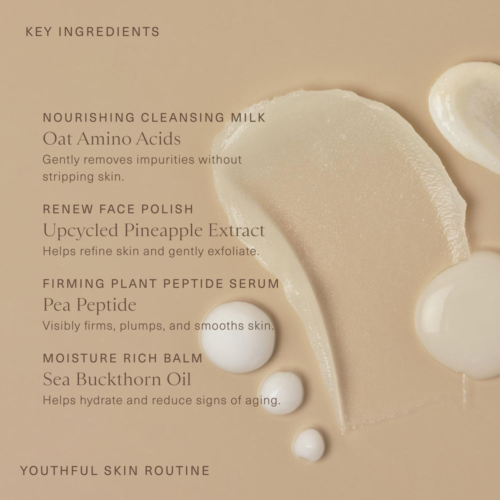 Oak Essentials skincare routine box image, ready-to-use 4-step ritual.
