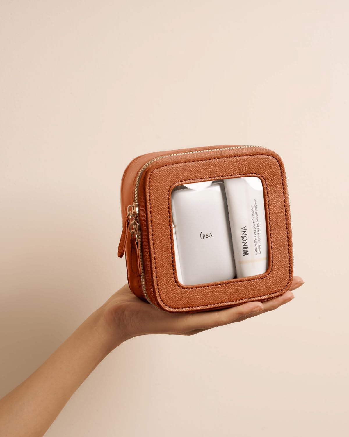 Oaque gift-ready clear makeup bag set ideal for friends and family
